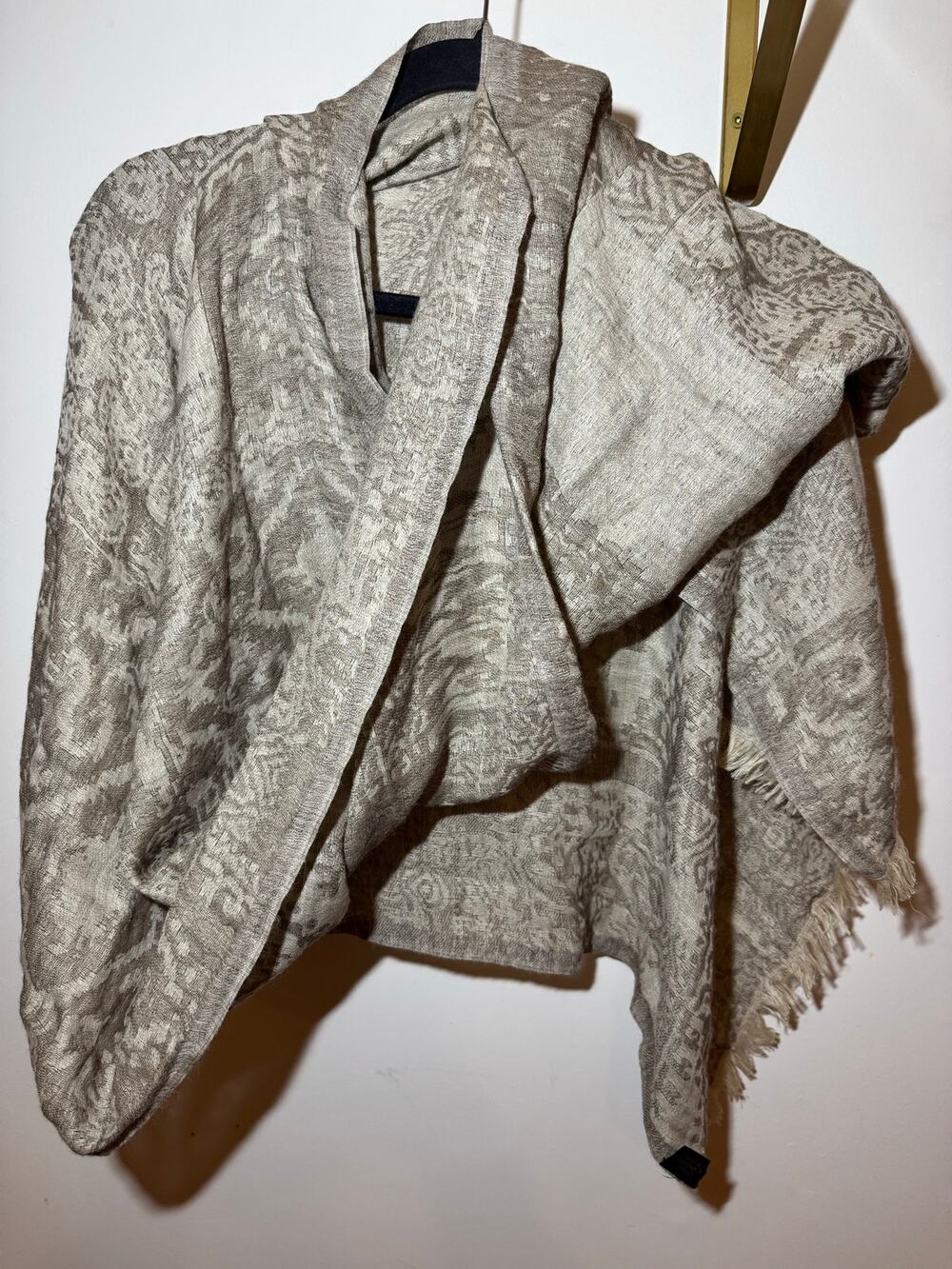 Ahujasons 50/50 Merino Wool/Cotton Brocade Scarf